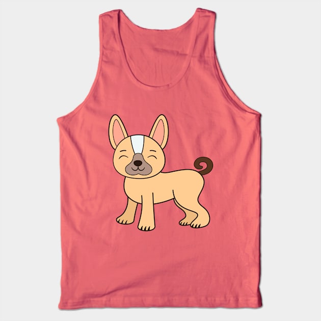 Cute and Kawaii Adorable French Bull Dog Tank Top by happinessinatee